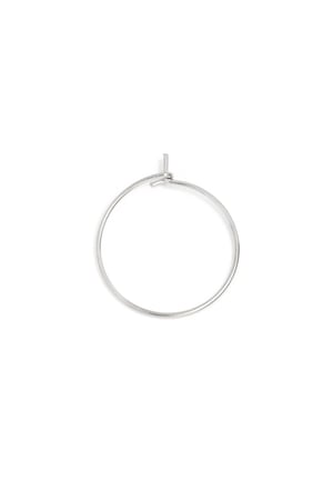 Conjunto criollos Hoop modelo 3 Plata Acero inoxidable h5